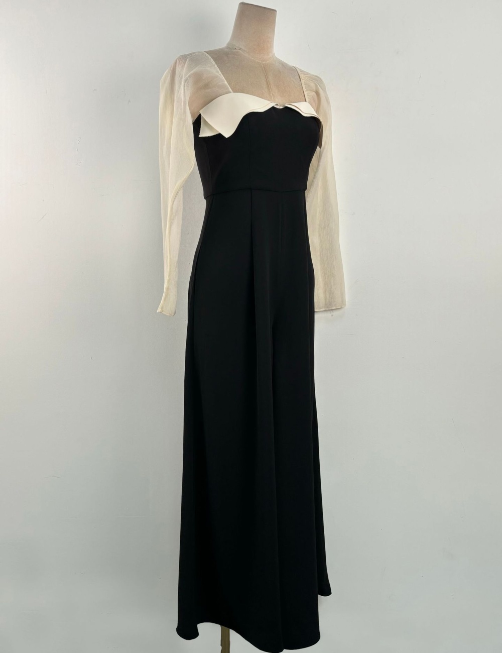 Wide leg temperament jumpsuit slim mixed colors long pants