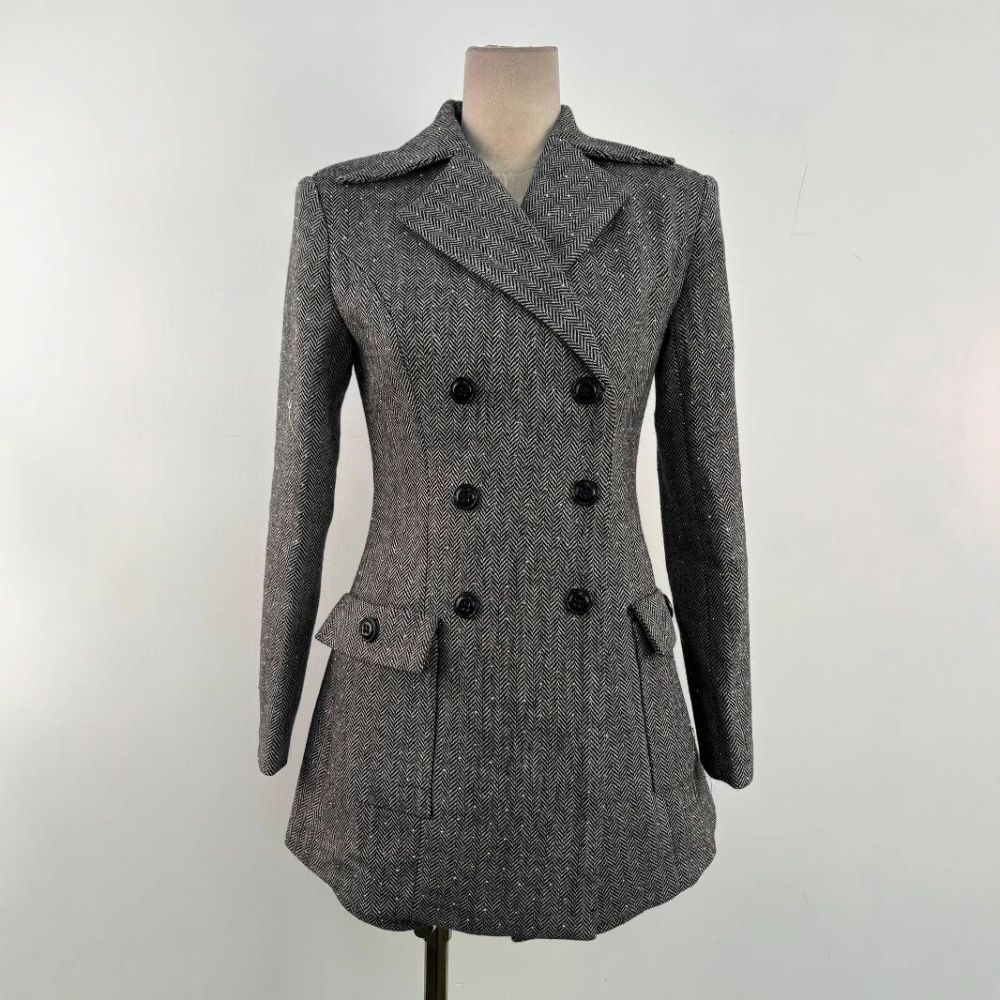 Niche business suit double-breasted coat 2pcs set