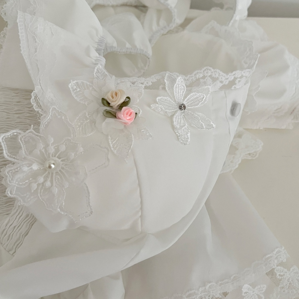 Thick and disorderly romantic slim white dress