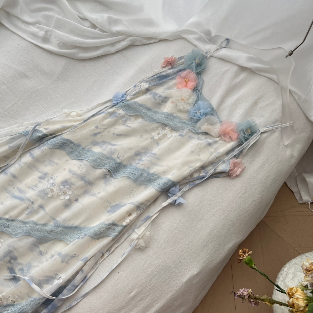 Summer sling long dress niche enticement dress