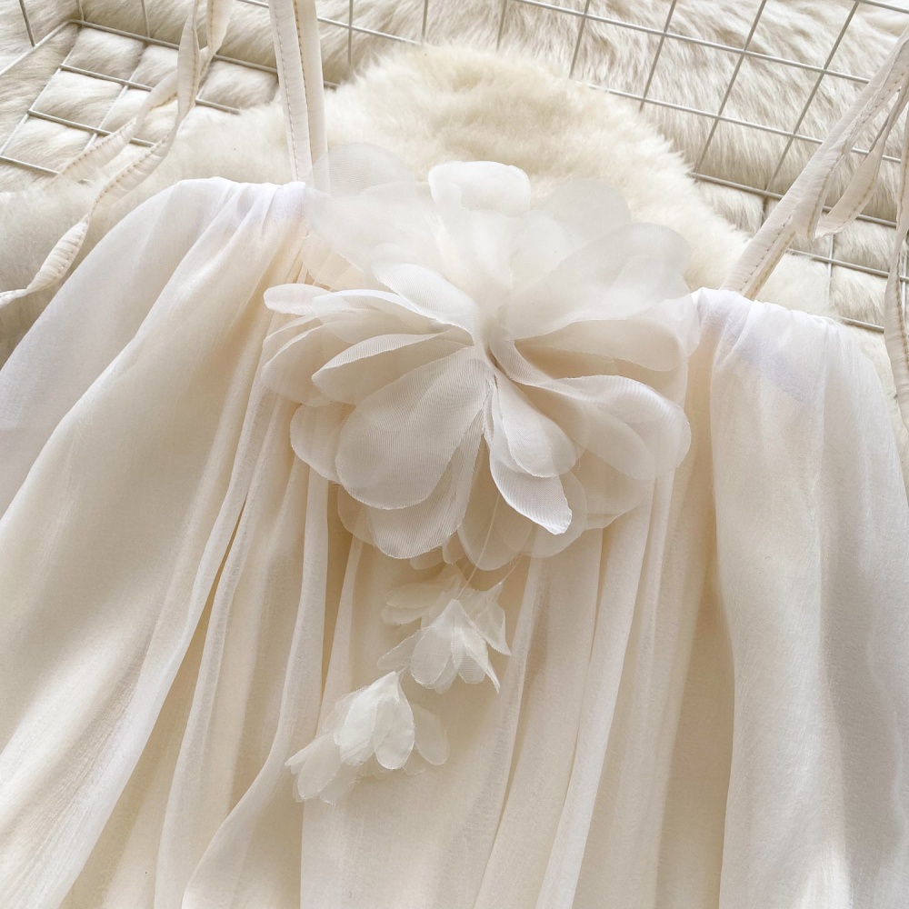 Pinched waist vacation chiffon shirt summer tops
