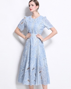 Summer dress short sleeve long dress for women
