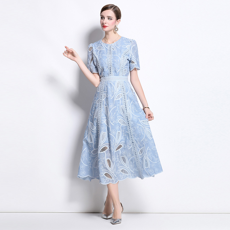 Summer dress short sleeve long dress for women