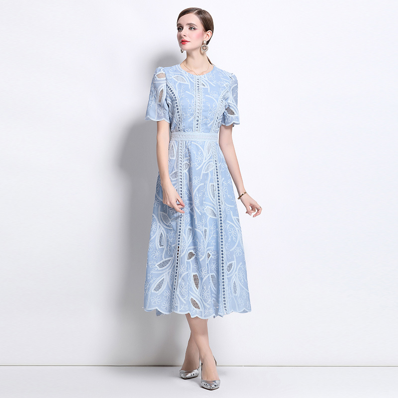Summer dress short sleeve long dress for women