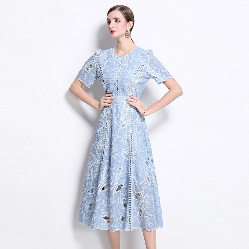Summer dress short sleeve long dress for women