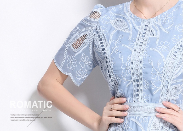 Summer dress short sleeve long dress for women