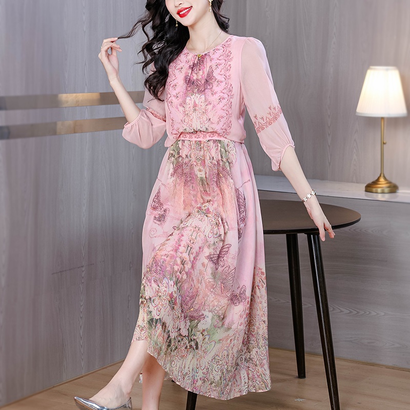 Pinched waist seaside dress vacation France style beach dress