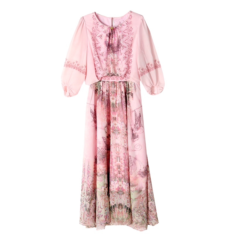 Pinched waist seaside dress vacation France style beach dress