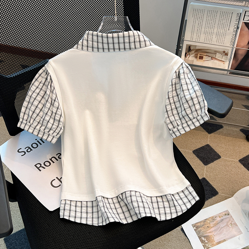 Summer slim T-shirt show young short sleeve tops for women