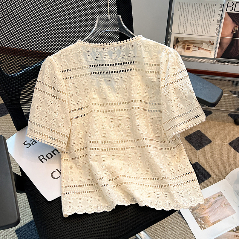 Crochet tops lace small shirt for women