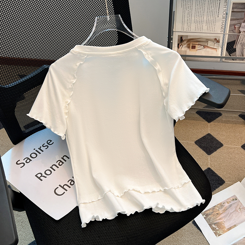 Printing Casual tops unique Korean style T-shirt for women