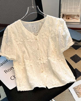 Unique summer tops short sleeve shirt for women
