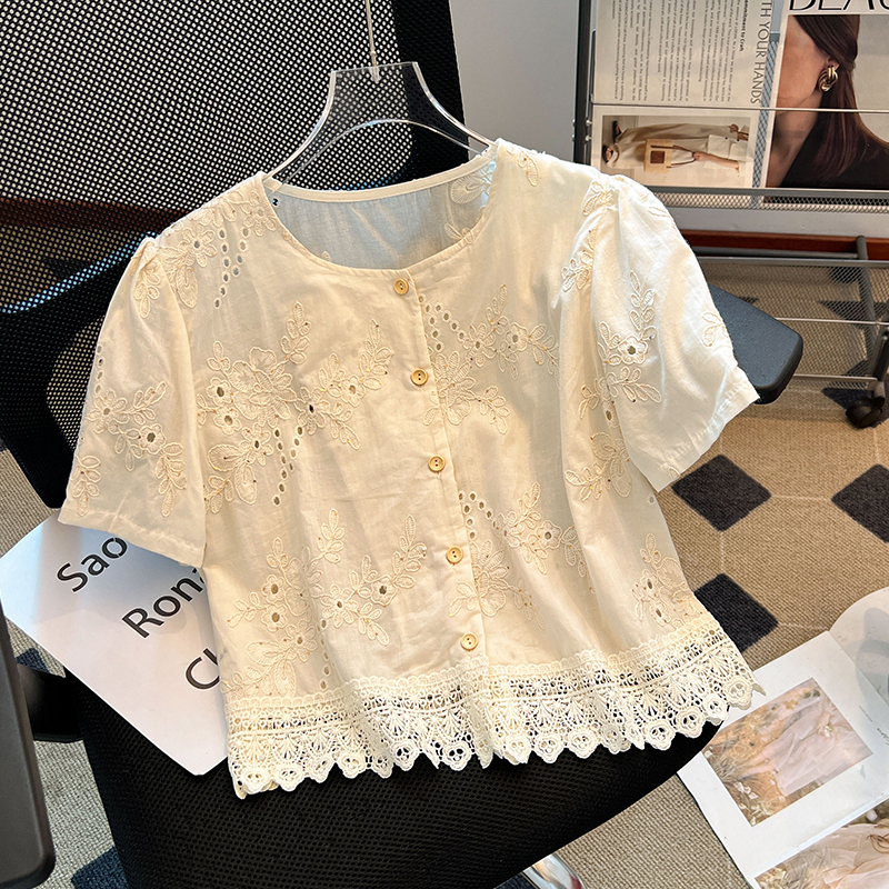 Summer short sleeve shirt France style small shirt