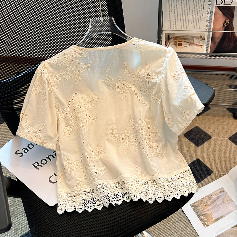 Summer short sleeve shirt France style small shirt