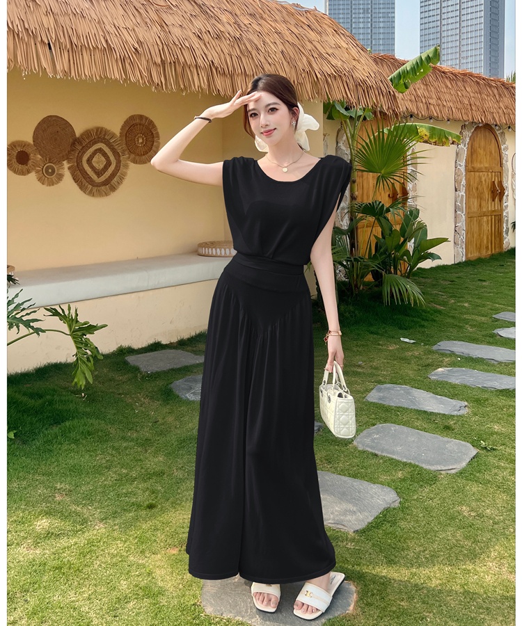 Temperament vest sleeveless skirt 2pcs set for women