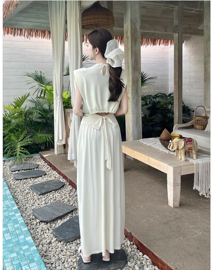Temperament vest sleeveless skirt 2pcs set for women