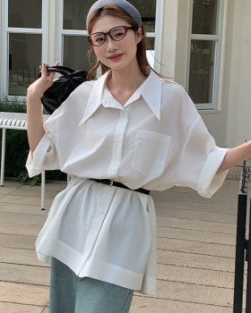 Casual lazy shirt short sleeve summer tops for women