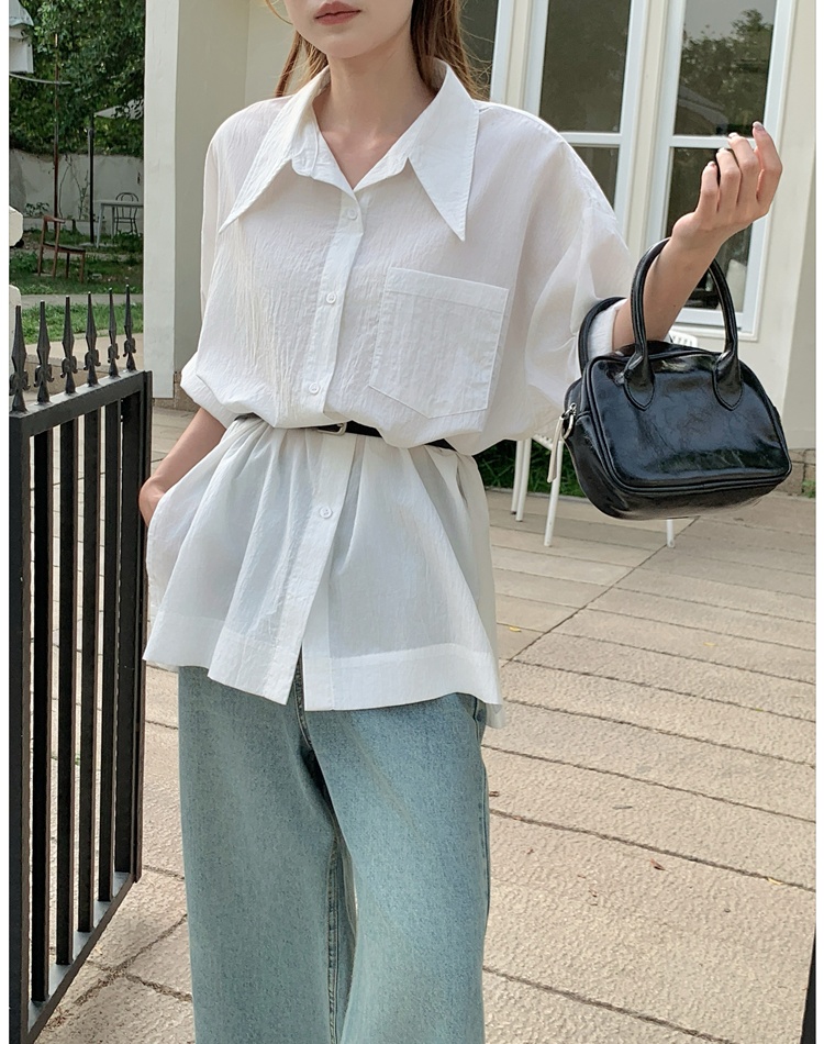 Casual lazy shirt short sleeve summer tops for women