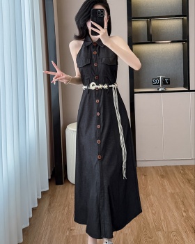 Sleeveless strapless sleeveless dress sexy long dress