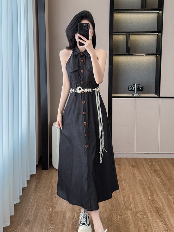 Sleeveless strapless sleeveless dress sexy long dress