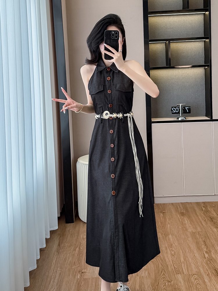 Sleeveless strapless sleeveless dress sexy long dress