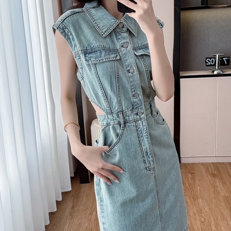 A-line sleeveless dress summer spicegirl T-back