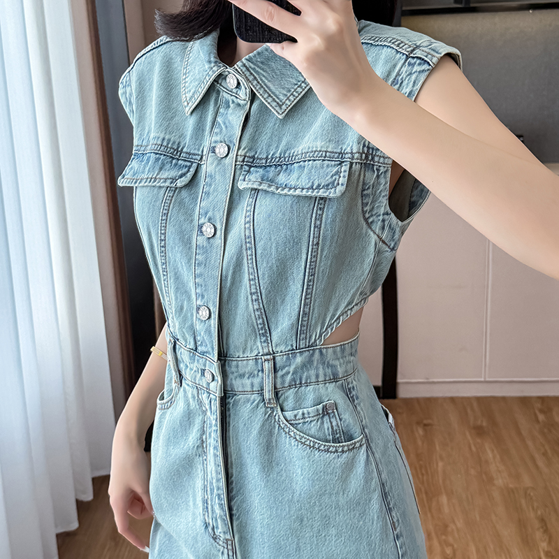 A-line sleeveless dress summer spicegirl T-back