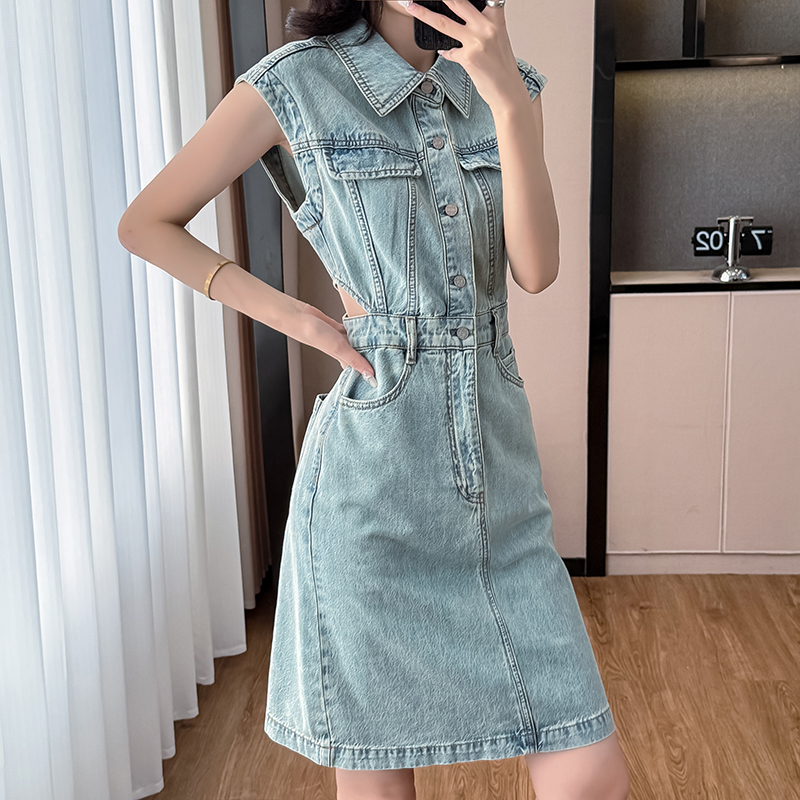 A-line sleeveless dress summer spicegirl T-back