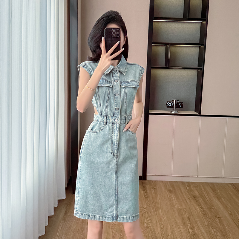 A-line sleeveless dress summer spicegirl T-back
