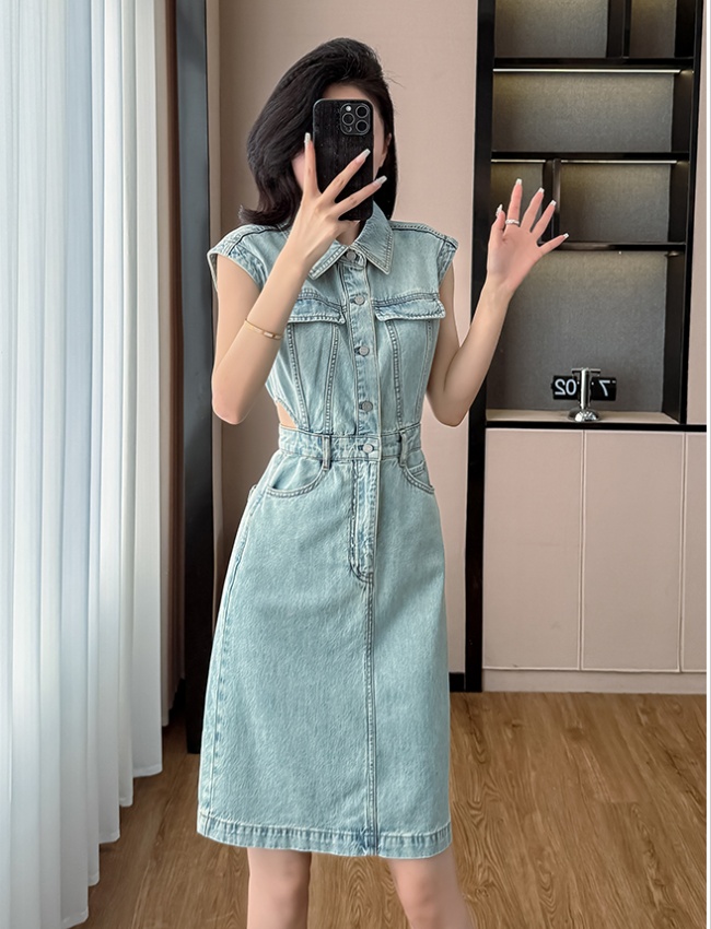 A-line sleeveless dress summer spicegirl T-back