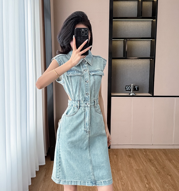 A-line sleeveless dress summer spicegirl T-back