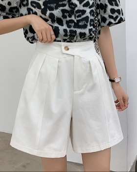 High waist slim wide leg summer Casual shorts for women