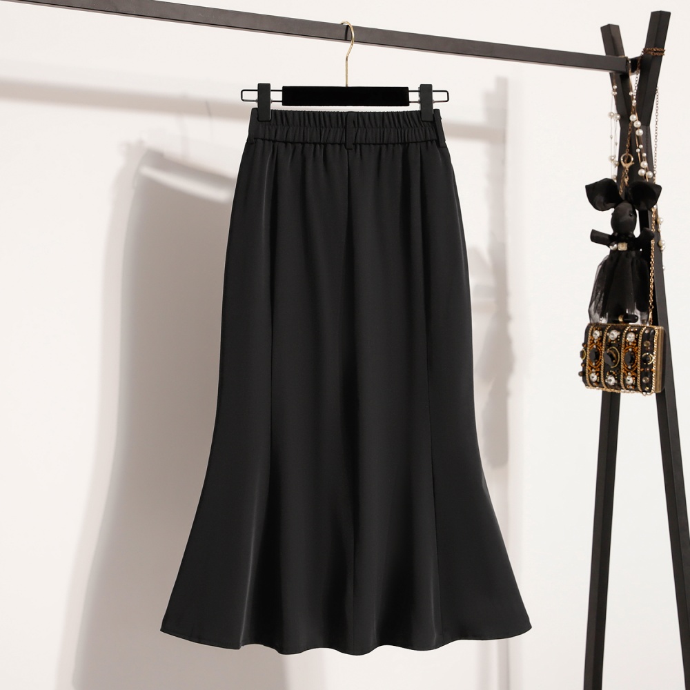 Split skirt A-line long skirt for women