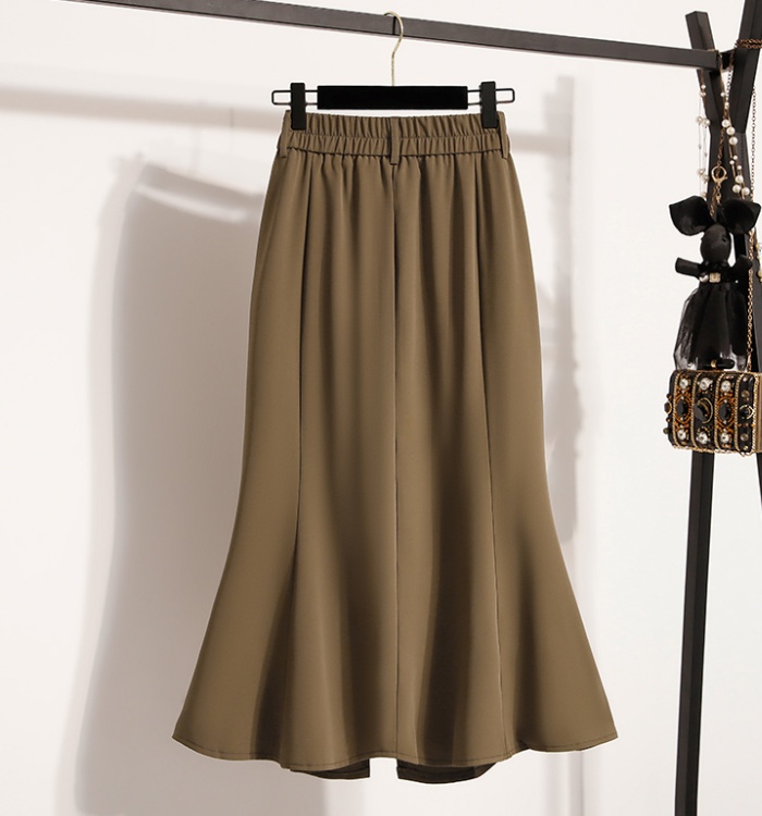 Split skirt A-line long skirt for women