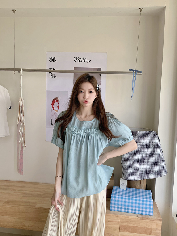 France style purple tops temperament shirt for women