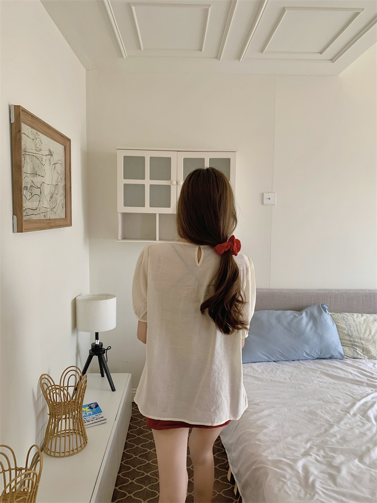 France style purple tops temperament shirt for women