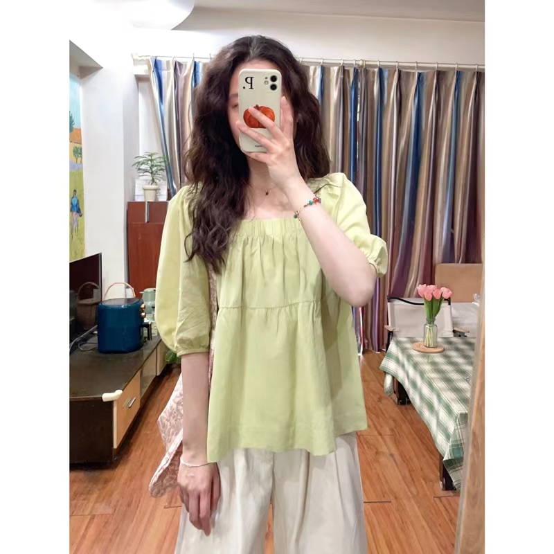 Summer all-match loose wide leg pants 2pcs set for women
