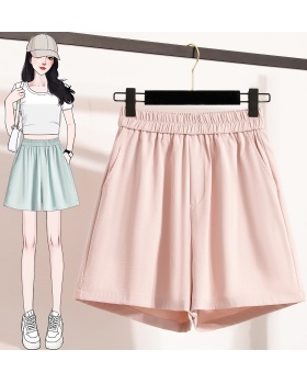 A-line high waist wide leg pants Cover belly slim shorts