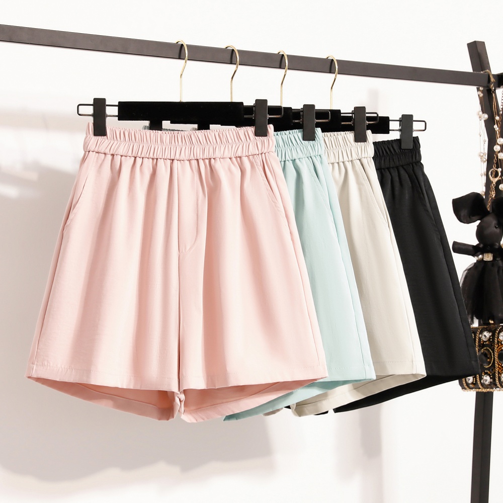 A-line high waist wide leg pants Cover belly slim shorts