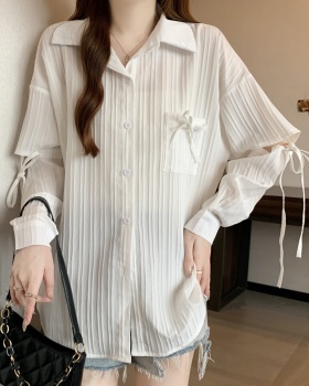 Sunscreen all-match coat frenum loose shirt for women
