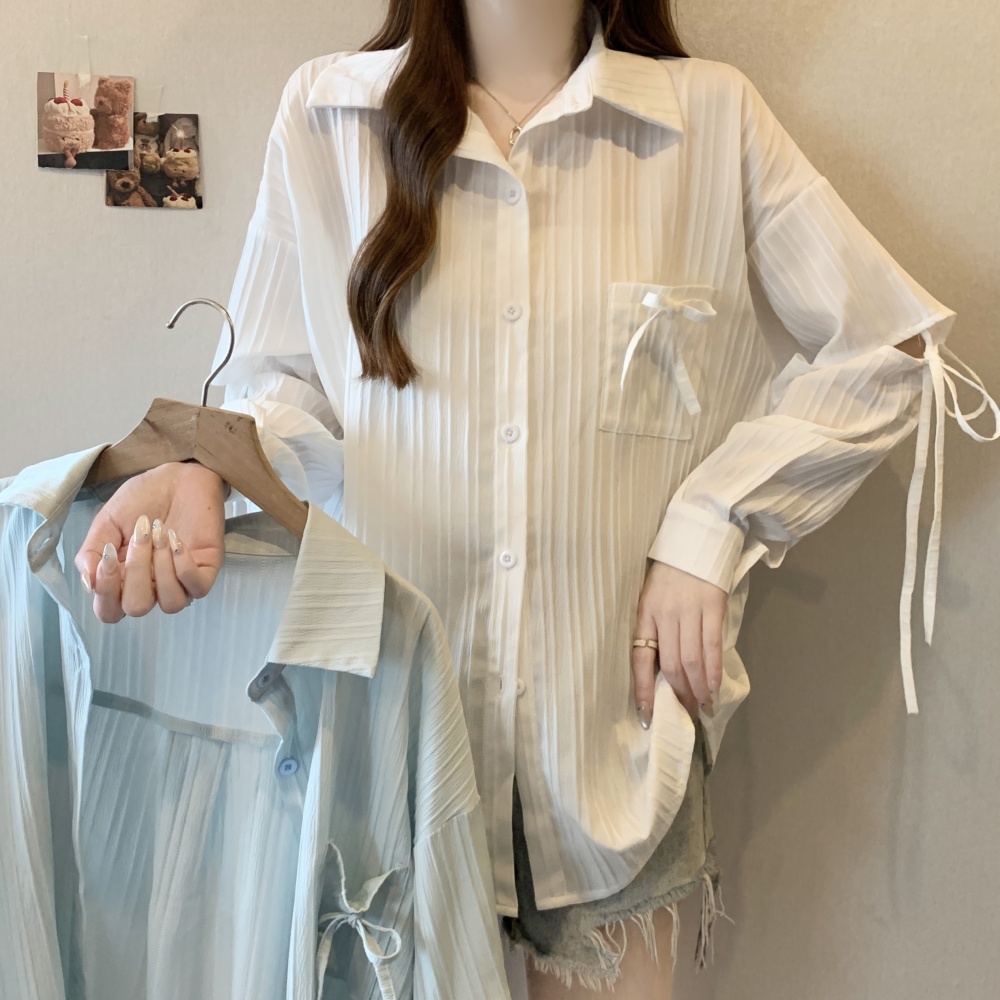 Sunscreen all-match coat frenum loose shirt for women