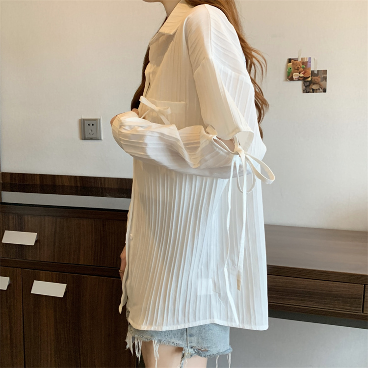 Sunscreen all-match coat frenum loose shirt for women