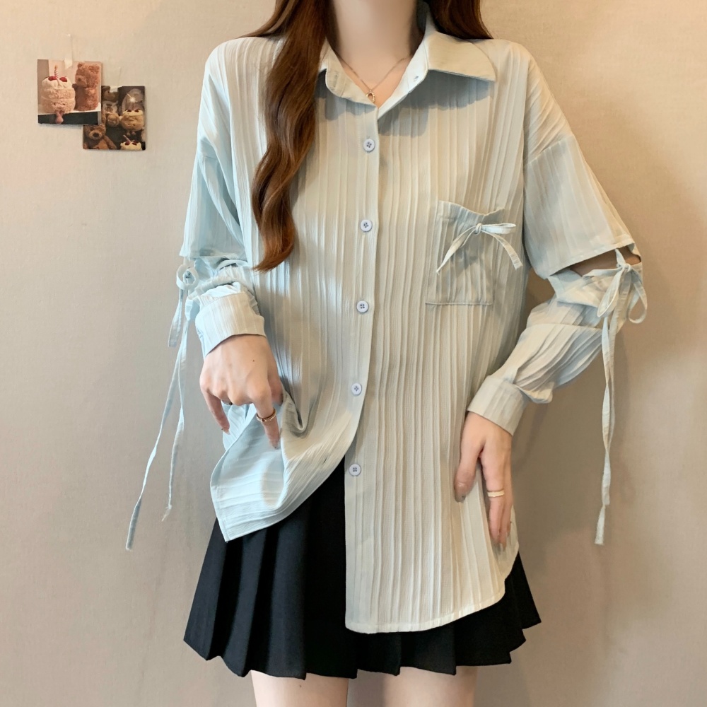 Sunscreen all-match coat frenum loose shirt for women