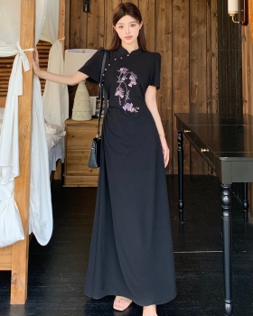 Elegant cheongsam printing dress for women