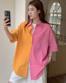 Sunscreen mixed colors tops bright long coat for women
