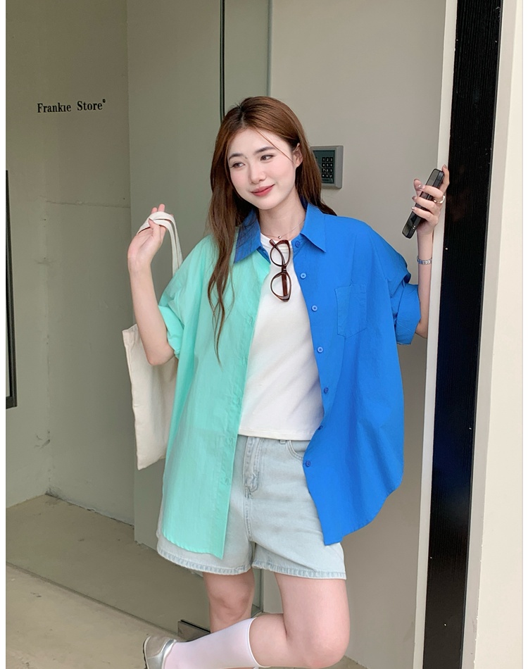 Sunscreen mixed colors tops bright long coat for women