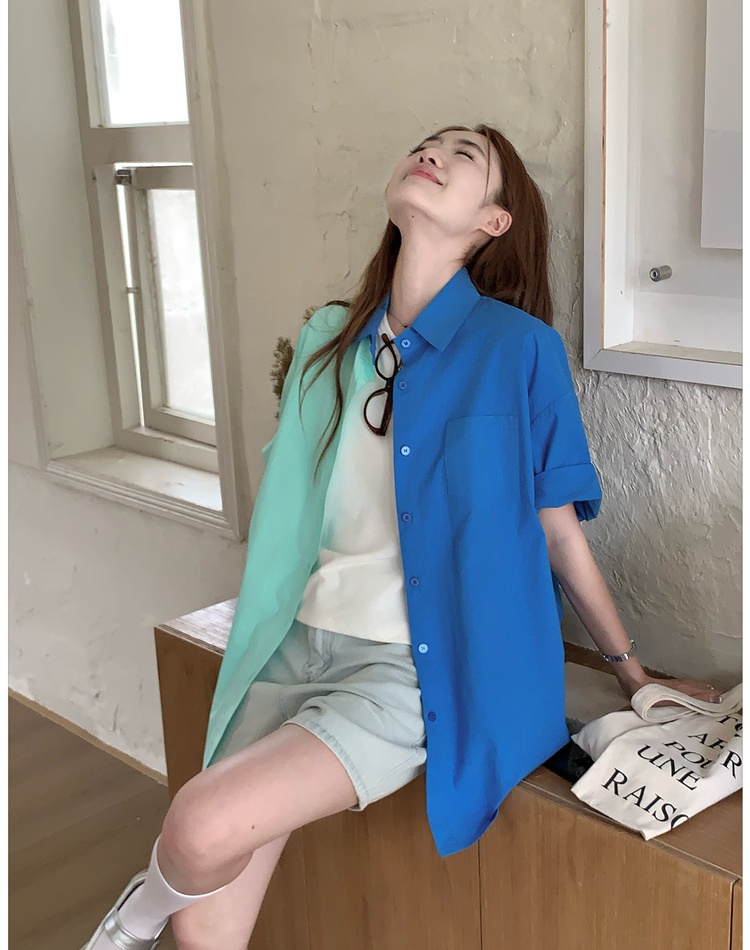 Sunscreen mixed colors tops bright long coat for women