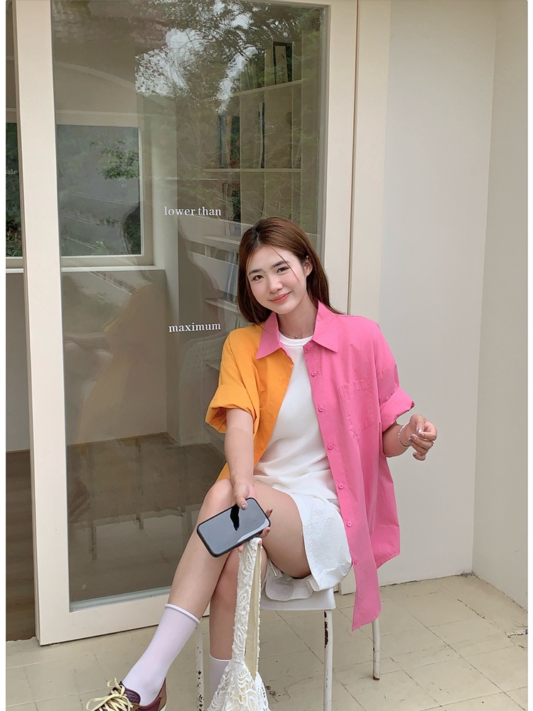 Sunscreen mixed colors tops bright long coat for women