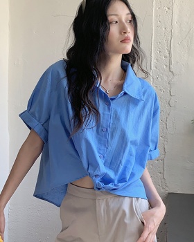 Short sleeve Korean style commuting shirt summer niche loose tops