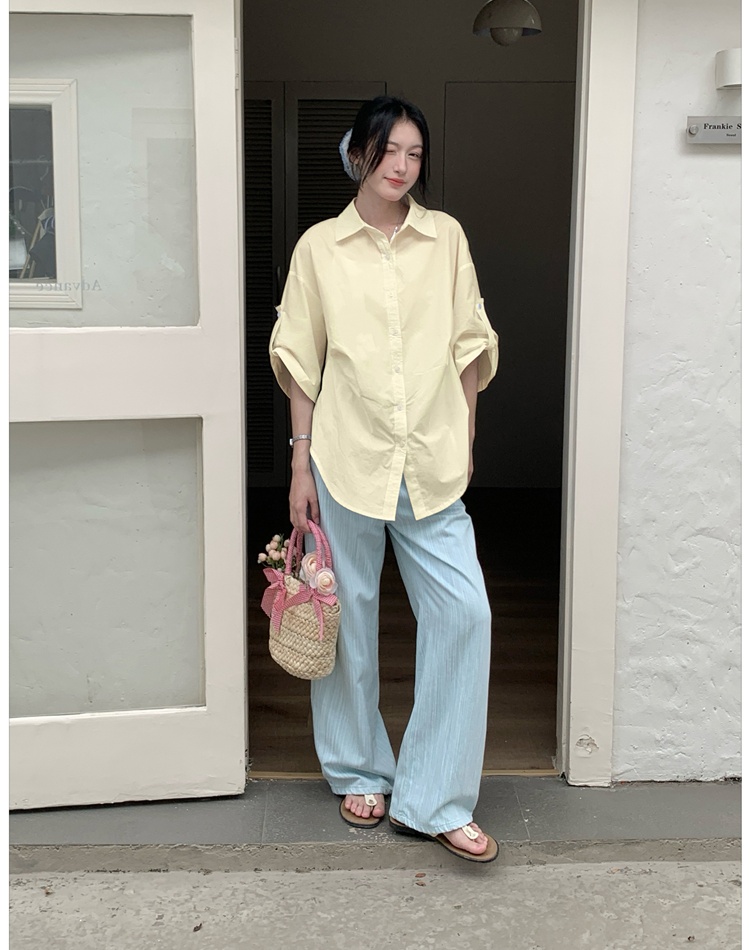 Loose summer coat thin Korean style cardigan for women